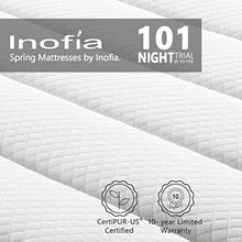 Load image into Gallery viewer, Inofia Queen Mattress, 12 Inch Hybrid Innerspring Double Mattress in a Box, Cool Bed with Breathable Soft Knitted Fabric Cover, 101 Risk-Free Nights Trial