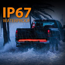 Load image into Gallery viewer, SS VISION Tri-row Tailgate Lights Bar- 60 Inch with Bright 504Pcs Led Chip, Full Function of Brake, Turn Signal, Running, Strobe, Reverse Light Easy Install for Cars Trucks Tailers RV VAN