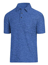 Load image into Gallery viewer, COSSNISS Men's Dry Fit Golf Polo Shirt, Blue, Medium