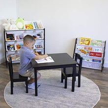 Load image into Gallery viewer, Humble Crew Kids Wood Table & 4 Chair Set, 5-Piece, Espresso