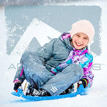 Load image into Gallery viewer, Franklin Sports Kids Saucer Sled - Arctic Trails Round Plastic Snow Sled for Children - Heavy Duty Sledding Saucer with Handles - 25"