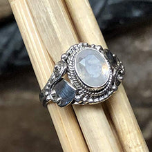 Load image into Gallery viewer, Natural Moonstone 925 Solid Sterling Silver Engagement Ring Size 6, 7.75, 8