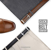 Load image into Gallery viewer, Click Belts for Men Comfort 2 Packs 1 1/4", CHAOREN Ratchet Dress Belt with Adjustable Slide Buckle, Trim to Fit in Gift Set