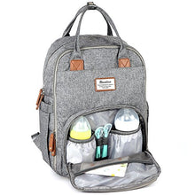 Load image into Gallery viewer, Diaper Bag Backpack, RUVALINO Multifunction Travel Back Pack Maternity Baby Changing Bags, Large Capacity, Waterproof and Stylish, Gray