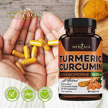 Load image into Gallery viewer, (2-Pack) Turmeric Curcumin with Bioperine 1650mg by New Age. Premium Joint & Healthy Inflammatory Support with 95% Standardized Curcuminoids. Non-GMO, Gluten Free Capsules with Black Pepper