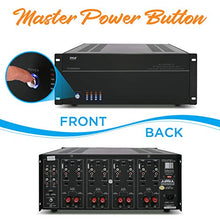 Load image into Gallery viewer, 4 Multi-Zone Stereo Amplifier - 19” Rack Mount, Powerful 8000 Watts with Speaker Selector Volume Control & LED Audio Level Display - 4-Ch. Bridgeable Switches - Pyle PT8000CH