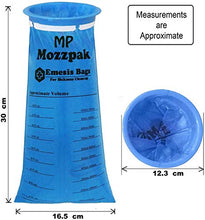 Load image into Gallery viewer, MP MOZZPAK Vomit Bags – 24 Pack – 1000ml Emesis Bags – Leak Resistant, Medical Grade, Portable, Disposable Barf Bags, Puke, Throw Up, Nausea Bags for Travel Motion Sickness, Car & Aircraft, Kids, Taxi
