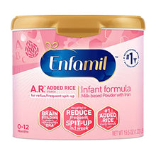Load image into Gallery viewer, Enfamil A.R. Infant Formula, Clinically Proven to Reduce Reflux & Spit-Up in 1 Week, DHA for Brain Development, Probiotics to Support Digestive & Immune Health, Reusable Powder Tub, 19.5 Oz