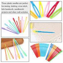 Load image into Gallery viewer, 30 PCS Large Eye Plastic Needles, 2.7Inch/3.5Inch/5.9Inch Plastic Weaving Needles, Yarn Needles, Learning Needles, Safety Plastic Lacing Needles for Kids & Sewing Handmade Crafts