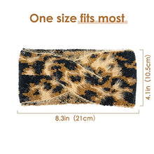 Load image into Gallery viewer, Fittia Leopard Winter Headband, Knit Ear Warmer Headband for Women, Warm and Fuzzy Cheetah Head Band, Brown