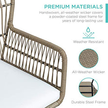 Load image into Gallery viewer, Best Choice Products 3-Piece Patio Conversation Bistro Set, Outdoor All-Weather Wicker Furniture for Porch, Backyard w/ 2 Wide Ergonomic Chairs, Cushions, Glass Top Side Table - Tan