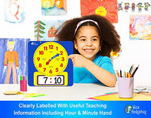 Load image into Gallery viewer, WISE HEDGEHOG Learning Clock Bundle - Large Demonstration Dry Erase Clock & Teaching Wall Clock