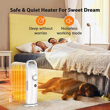 Load image into Gallery viewer, Oil Heater, 700W Air Choice Oil Filled Radiator Heater with Thermostat, Indoor Quiet Heater Heat Up 120 Square Feet quickly, Automatic Power-off and Durable Radiator Heater