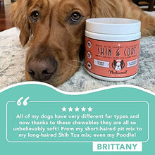 Load image into Gallery viewer, Natural Dog Company Skin & Coat Chews | Salmon & Peas Flavor | Dog Vitamins and Supplements for Healthy Skin and Coat | Itch Relief for Dogs with Allergies | with Biotin, Vitamin E, and Omega 3