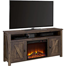 Load image into Gallery viewer, Ameriwood Home Farmington Electric Fireplace TV Console for TVs up to 60", Rustic