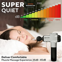 Load image into Gallery viewer, Cryotex Massage Gun – Back & Neck Deep Tissue Handheld Percussion Massager – Six Different Heads for Different Muscle Groups - 30 Speed Levels