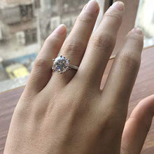 Load image into Gallery viewer, 4ct Round Brilliant Nscd Sona Simulated Diamond Solitaire Wedding Engagement Ring - Finger Size 4