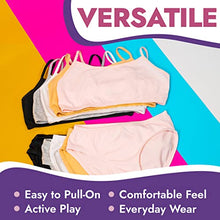 Load image into Gallery viewer, Popular Matching Girls Underwear Set - Crop Cami Training Bras for Girls with Hipster Girls Panties 8 pc Pink Tie Dye L