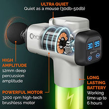 Load image into Gallery viewer, Cryotex Massage Gun – Back & Neck Deep Tissue Handheld Percussion Massager – Six Different Heads for Different Muscle Groups - 30 Speed Levels