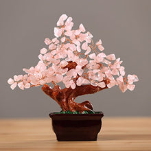 Load image into Gallery viewer, Parma77 Feng Shui Natural Rose Pink Quartz Crystal Money Tree Bonsai Style Decoration for Wealth and Luck
