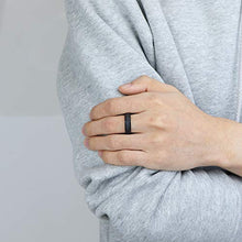 Load image into Gallery viewer, XCOIN 3Pcs Stainless Steel Spinner Rings for Women Mens Cool Fidget Band Rings 6MM Wide Sandblast Finish Lucky Stress Relieving Ring Wedding Pormise Band Ring Set