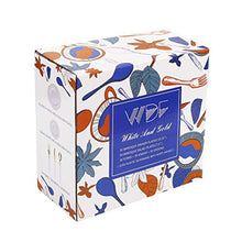 Load image into Gallery viewer, WDF 30Guest Gold Plastic Plates & Disposable Gold Plastic Silverware With White Handle- Baroque White&Gold Plastic Dinnerware for Upscale Wedding &Parties