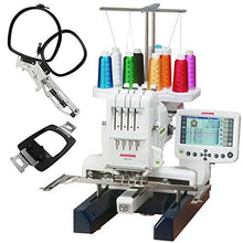 Load image into Gallery viewer, Janome MB-4S Four-Needle Embroidery Machine with included Hat Hoop, Lettering Hoops