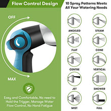 Load image into Gallery viewer, Unywarse 50ft Garden Hose Expandable Water Hose, Expanding Garden Pipe with 10 Function Zinc Nozzle, Solid Brass Fittings, Extra Strength Fabric, Lightweight Flexible Yard Hose for Watering
