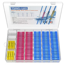Load image into Gallery viewer, Tsinglax 680pcs Heat Shrink Butt Connectors Kit,Insulated Waterproof Electrical Marine Automotive Wire Crimp Terminals, Butt Splice (4 Colors / 4 Sizes)