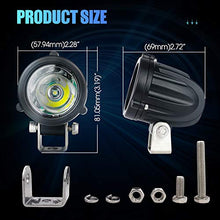 Load image into Gallery viewer, 4WDKING 2 Inch LED Round Light, 20W Spot Driving Light Waterproof Off Road Ditch Light Work Lamp for Motorcycle ATV UTV Dirt Bike 4x4 Pickup Truck Boat Trailer, Pack of 2 Pcs