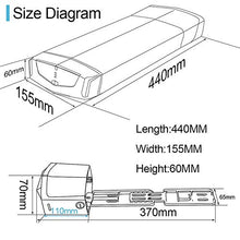 Load image into Gallery viewer, Battery 36V 10AH for Ebike,Electric Bike Lithium ion Battery for 500W Bike Motor,Waterproof Shell (36V12.5AH-Black(no Rack))