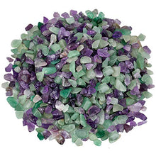 Load image into Gallery viewer, SUNYIK Amethyst/Green Aventurine Tumbled Chips Crystal Crushed Pieces Irregular Shaped 1pound(About 460 Gram)