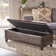 Load image into Gallery viewer, Christopher Knight Home Glouster PU Storage Ottoman, Brown