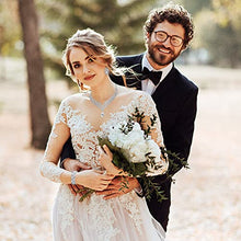 Load image into Gallery viewer, IRONBOX Crystal Wedding Bridal Jewelry Set for Women Prom Sliver Rhinestone Teardrop Necklace Earrings Bracelet Wedding Bridesmaid Gifts Fit with Wedding Dress