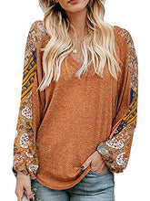 Load image into Gallery viewer, Beyove Work Blouses for Women 2022 Comfort Colors Top Long Sleeve Shirt Brown