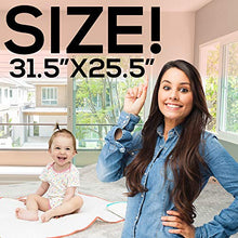 Load image into Gallery viewer, Portable Changing Pad Large Size 25.5”x31.5” Pack of 2 - Vinyl Waterproof Reusable Baby Changing Mats for Girls Boys - Reinforced Seams & Free Storage Bag - Change Diaper Mat - Extended Warranty 2 y