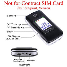 Load image into Gallery viewer, Ushining 3G Unlocked Senior Flip Phone Dual Screen Dual SIM Card T Mobile Flip Phone 2.8 Inch LCD and Large Keypad with Charging Cradle (Black)