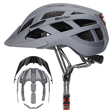Load image into Gallery viewer, GROTTICO Adult-Men-Women Bike Helmet with Light - CPSC Certified for Mountain Road Bicycle Helmet with Replacement Pads & Detachable Visor