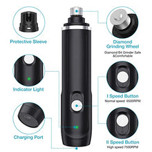 Load image into Gallery viewer, BKVESHI Dog Nail Grinder,Pet Nail Trimmer Adjustable 2-Speed Quiet Pet Nail Grinder with Dog Nail File & Nail Clipper 3 Sanding Ports Smoothing USB Rechargeable for Small Medium Large Dogs & Cats