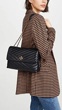 Load image into Gallery viewer, Tory Burch Women's Kira Chevron Convertible Shoulder Bag, Black, One Size