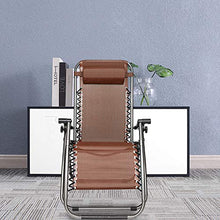 Load image into Gallery viewer, Goujxcy Outdoor Folding Chairs,Outdoor Lounge Patio Chairs with Pillow and Utility Tray Adjustable Folding Recliner for Deck,Patio,Beach,Yard Pack 2,Brown