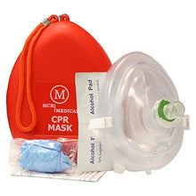 Load image into Gallery viewer, MCR Medical CPR Rescue Mask, Adult/Child Pocket Resuscitator, Hard Case with Wrist Strap