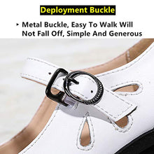 Load image into Gallery viewer, STMYH Women's Wedges Dress Platform High Heels Dermis Wingtip Cutout Lace Retro Fashion Pump Shoes (Numeric, Brown and White, Numeric_8)