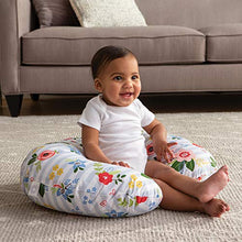 Load image into Gallery viewer, Boppy Original Nursing Pillow and Positioner, Blue Pink Posy, Cotton Blend Fabric with allover fashion