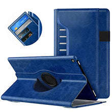 Load image into Gallery viewer, MoKo Case for All-New Amazon Fire HD 10 Tablet (7th Generation/9th Generation, 2017/2019 Release) - 360 Degree Rotating Swivel Stand Cover with Auto Wake/Sleep for Fire, Indigo
