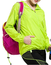 Load image into Gallery viewer, Women's Long Sleeve Hooded Windproof Cycling Hiking Rain Jacket Sportswear (US 10, Green)