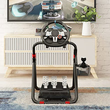 Load image into Gallery viewer, DIWANGUS Racing Steering Wheel Stand Collapsible Tilt-Adjustable Racing Stand for Logitech G920 G29 G923 Supporting Thrustmaster T300 T150 TX T248 458 Xbox PS4 PS5 PC