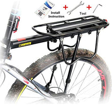 Load image into Gallery viewer, West Biking 110Lb Capacity Almost Universal Adjustable Bike Cargo Rack Cycling Equipment Stand Footstock Bicycle Luggage Carrier Racks with Reflective Logo