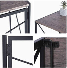 Load image into Gallery viewer, Writing Computer Desk Modern Simple Study Desk Industrial Style Folding Laptop Table for Home Office Notebook Desk Brown Desktop Black Frame