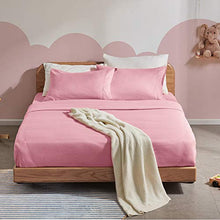 Load image into Gallery viewer, SLEEP ZONE Kids Printed Sheet Set Ultra Soft Lightweight Brushed Microfiber Twin Bed Sheets for Girls Boys 4 Pc with Deep Pocket, Ballet Pink, Full